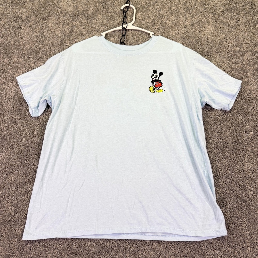 Disney Shirt Kids XL 15-17 Blue Mickey & Friends Graphic Donald Goofy Pluto Tee